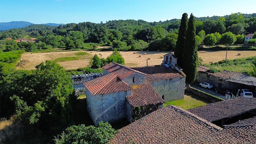 La Iglesia de San Fiz de Cangas a vista de dron