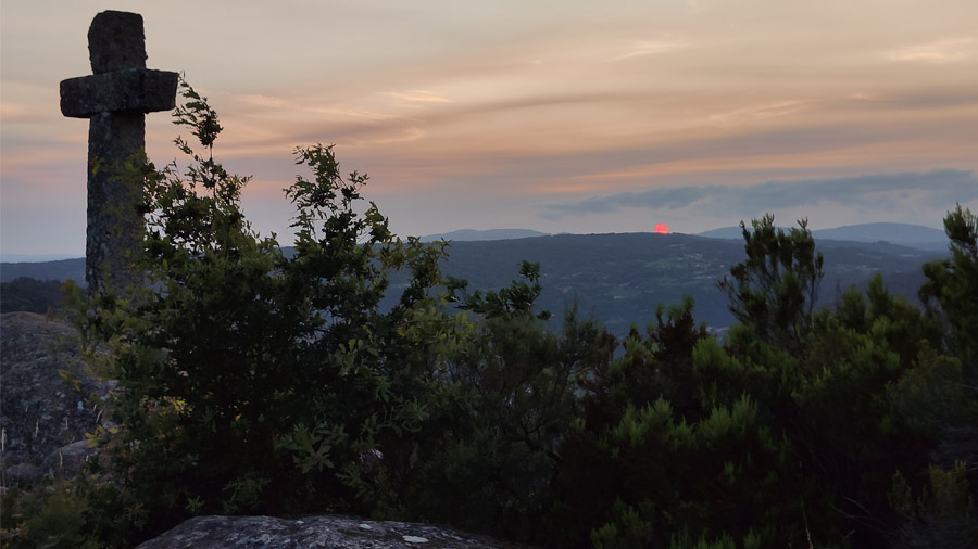 Puesta de sol en el Mirador de A Cruz
