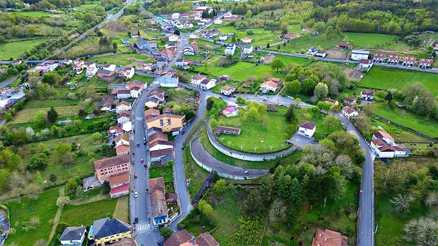 Vista aérea de Ferreira de Pantón