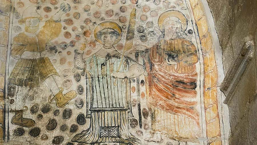 Pinturas murales de la Iglesia de Santo Estevo de Atán