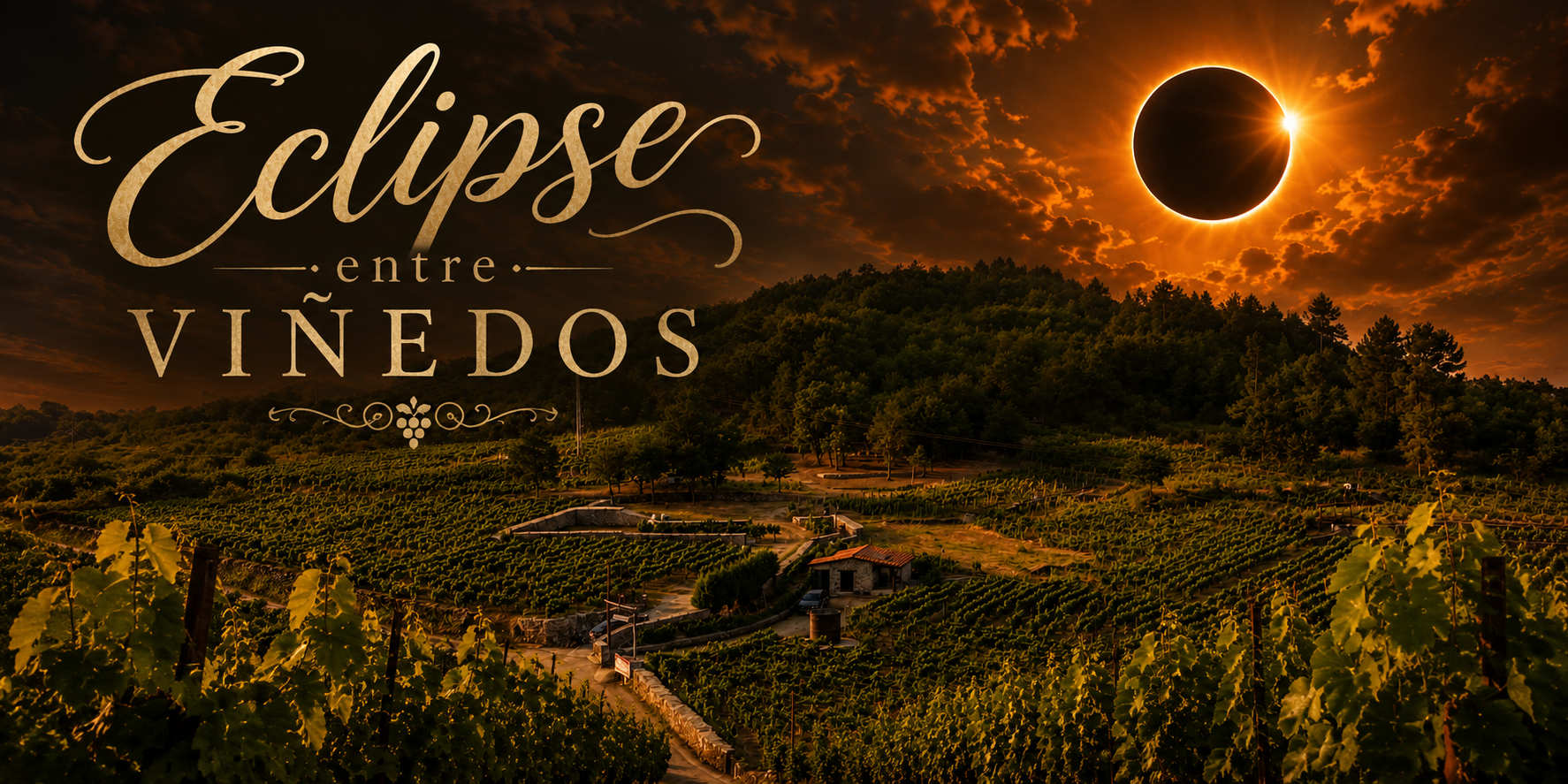 Eclipse entre viñedos