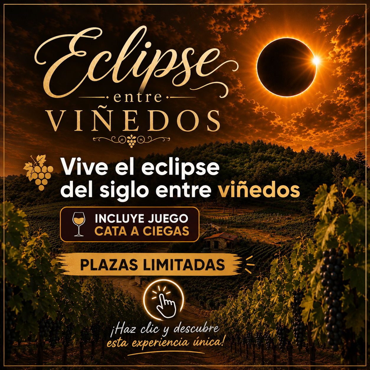 Eclipse entre viñedos